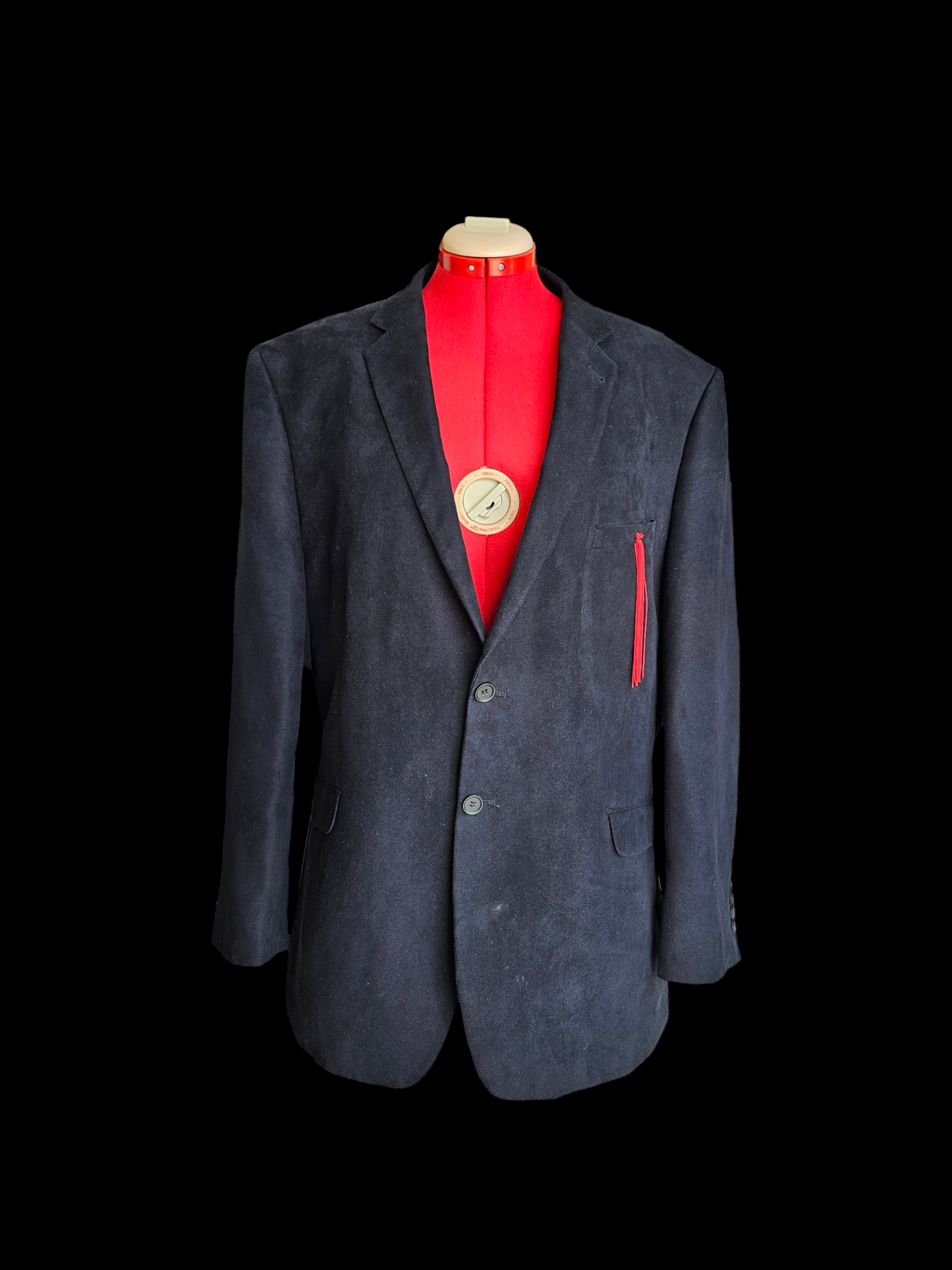 Dark Navy Blazer with Red Fringe - size XXL